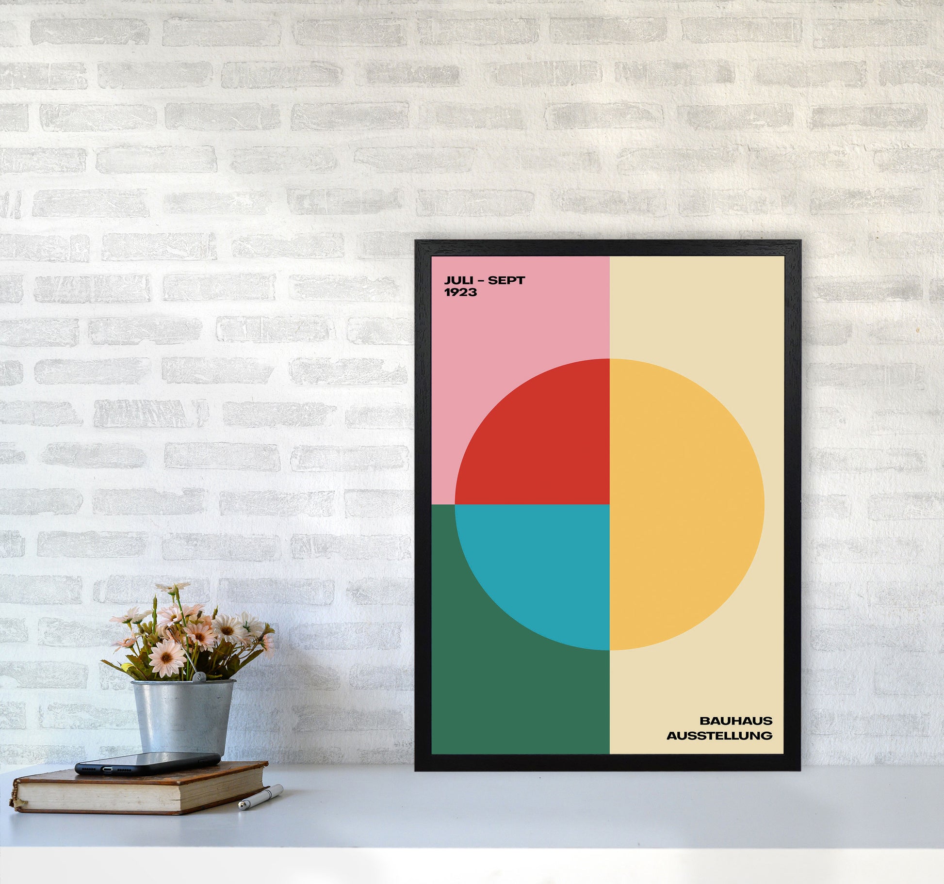 Bauhaus Juli-Sept 1923 Art Print by Jason Stanley A2 White Frame