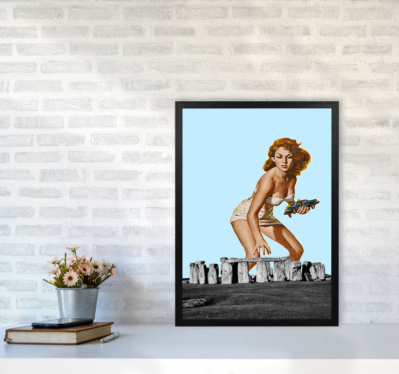 Attack On Stonehenge Art Print by Jason Stanley A2 White Frame