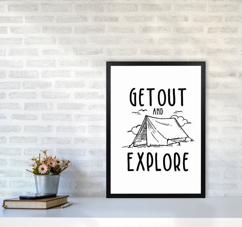 Get Out And Explore Art Print by Jason Stanley A2 White Frame