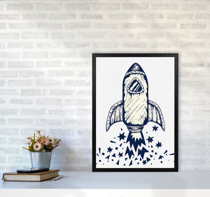 5-4-3-2-1-Blastoff Art Print by Jason Stanley A2 White Frame