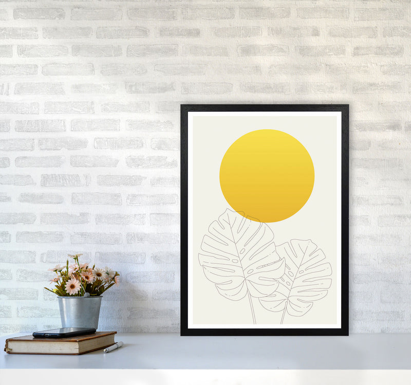Botanical Yellow 1 Art Print by Jason Stanley A2 White Frame