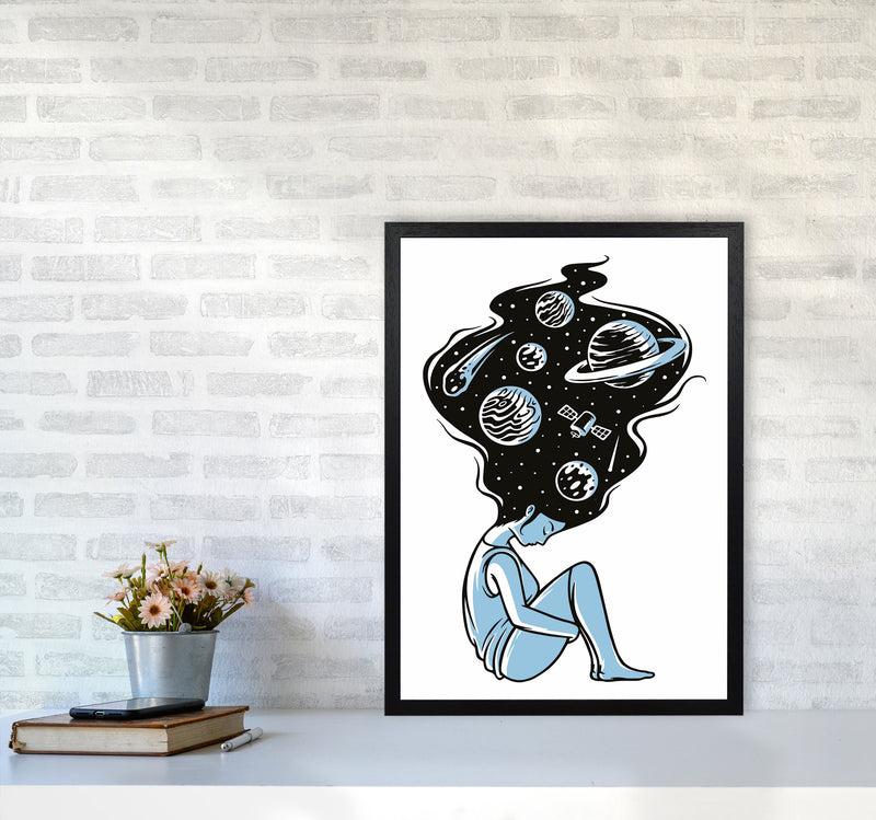 Head In The Clouds Art Print by Jason Stanley A2 White Frame