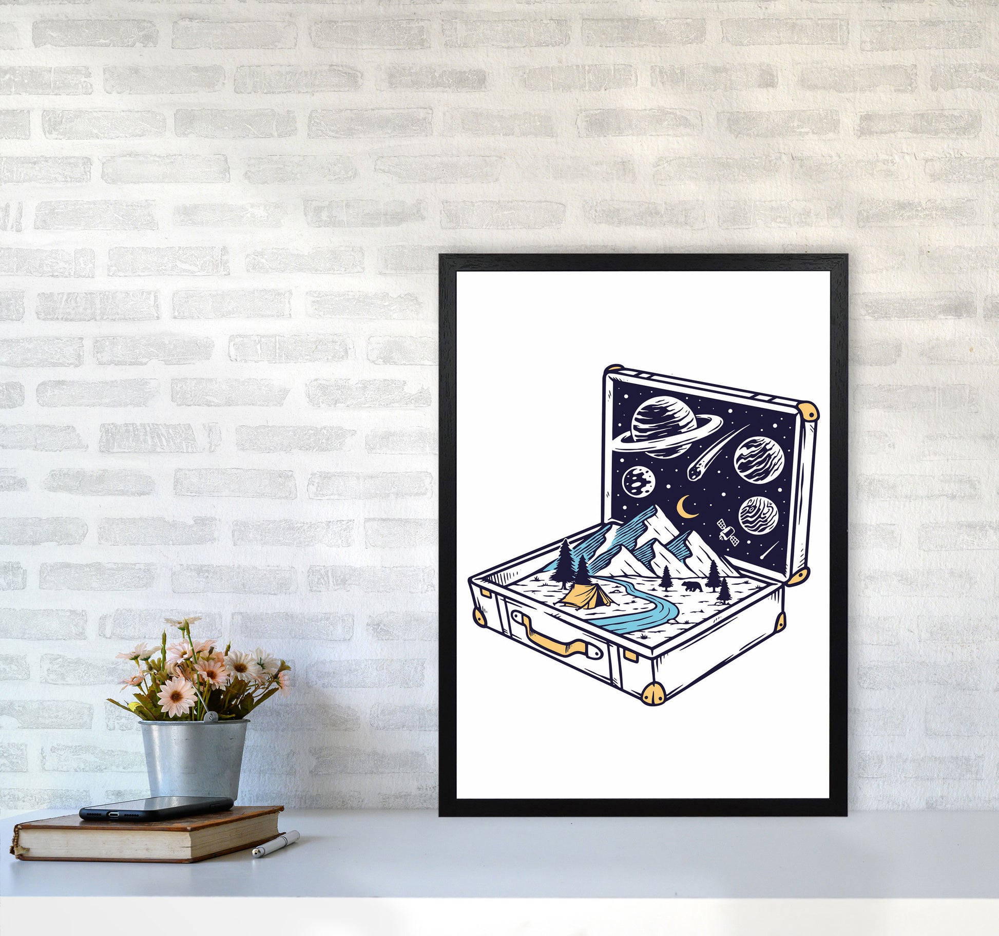 Carry On Carry All Art Print by Jason Stanley A2 White Frame