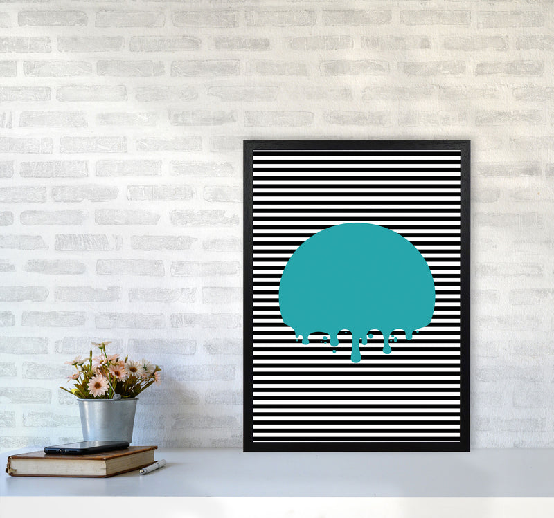 The Melting Moon Art Print by Jason Stanley A2 White Frame