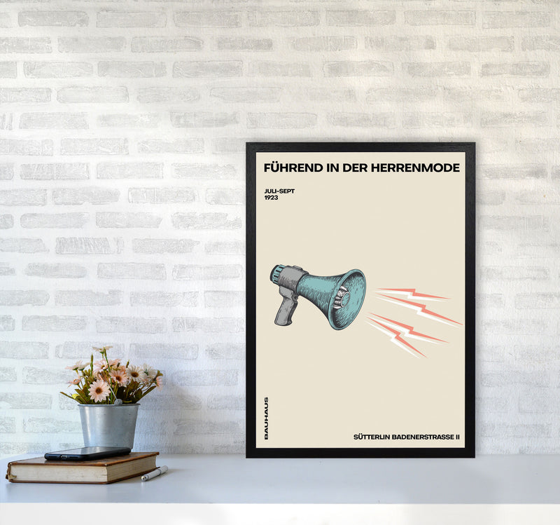 Bauhaus Megaphone Art Print by Jason Stanley A2 White Frame