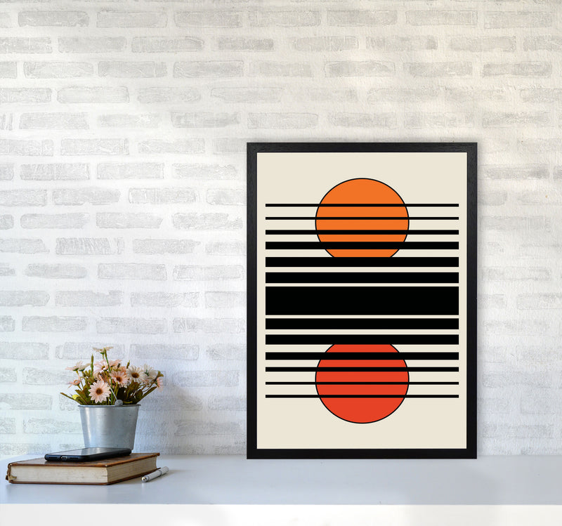 Geometric Suns II Art Print by Jason Stanley A2 White Frame