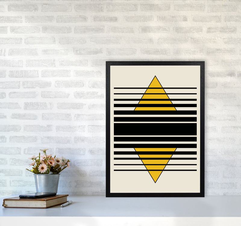 Geometric Pyramid Art Print by Jason Stanley A2 White Frame