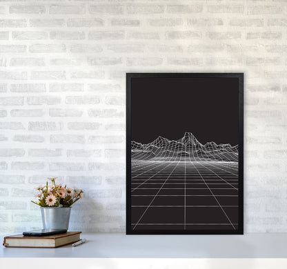 Line Mountains #2 Art Print by Jason Stanley A2 White Frame