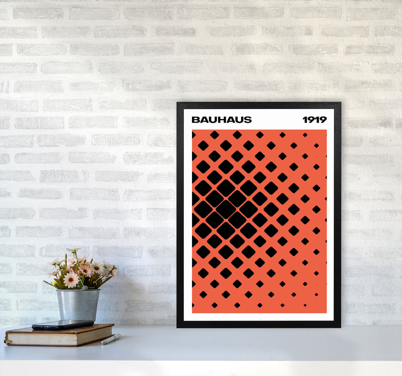 Bauhaus 1919 Red Art Print by Jason Stanley A2 White Frame