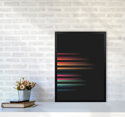 Faded Stripes 1 Art Print by Jason Stanley A2 White Frame