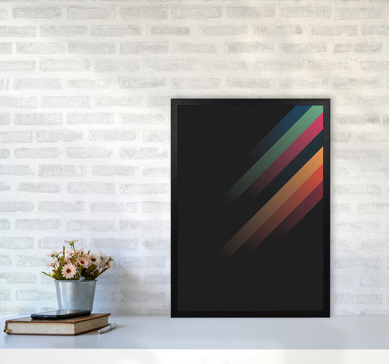 Faded Stripes 2 Art Print by Jason Stanley A2 White Frame