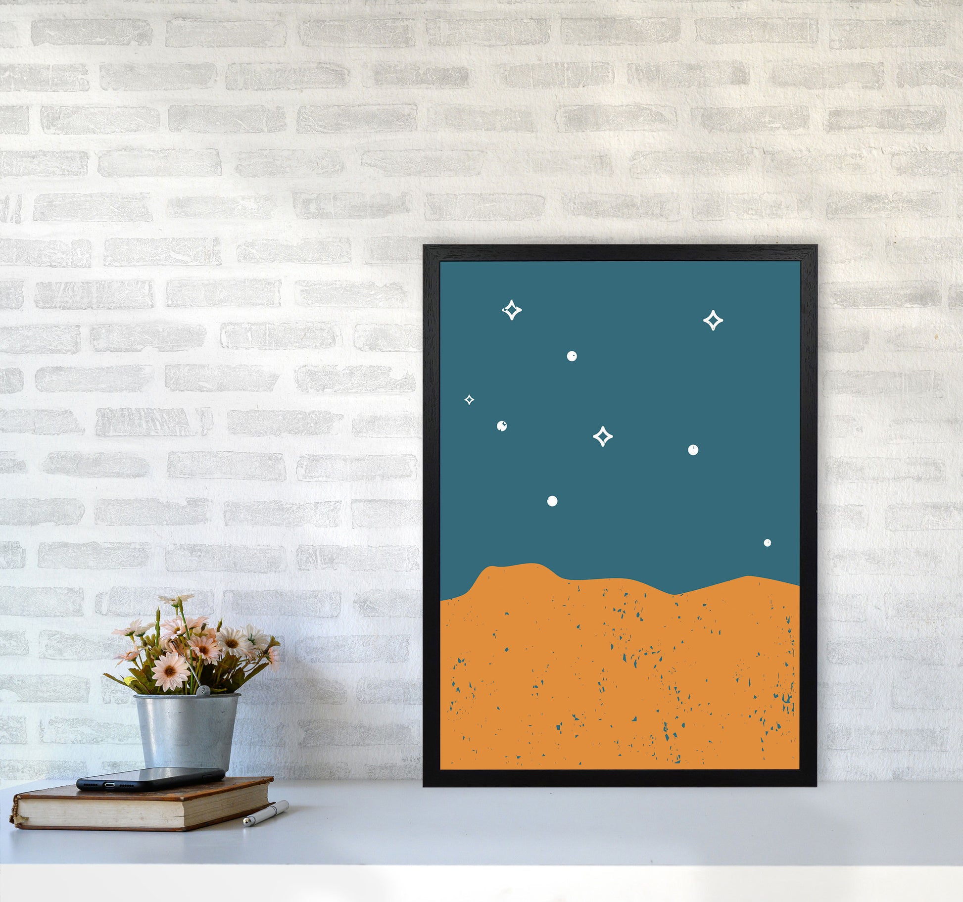 Starry Night II Art Print by Jason Stanley A2 White Frame