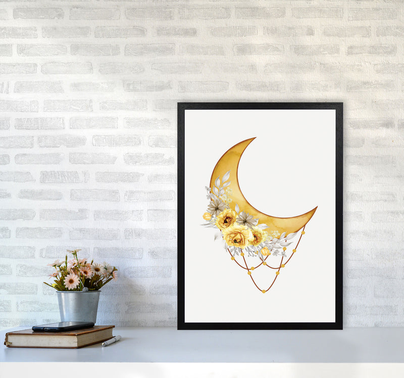 Watercolor Moon Art Print by Jason Stanley A2 White Frame