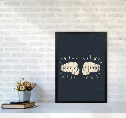 Never Give Up! Art Print by Jason Stanley A2 White Frame