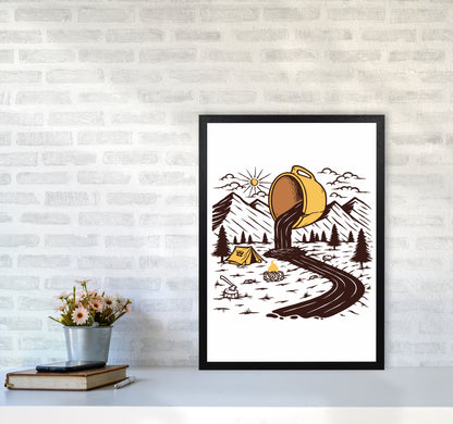 Coffee Is Life Art Print by Jason Stanley A2 White Frame