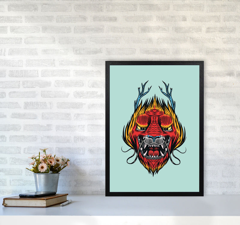 Chinese Dragon Art Print by Jason Stanley A2 White Frame