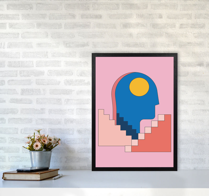 Keep Climbing Art Print by Jason Stanley A2 White Frame