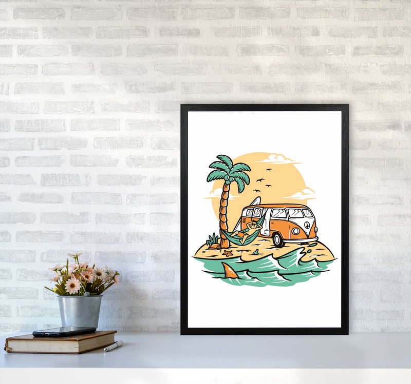 The Good Life Art Print by Jason Stanley A2 White Frame