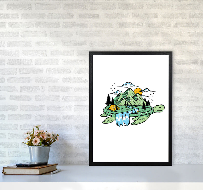 Turtle Power Art Print by Jason Stanley A2 White Frame