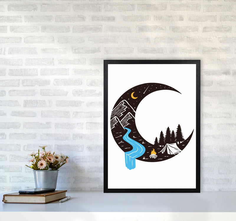 Moon River Art Print by Jason Stanley A2 White Frame