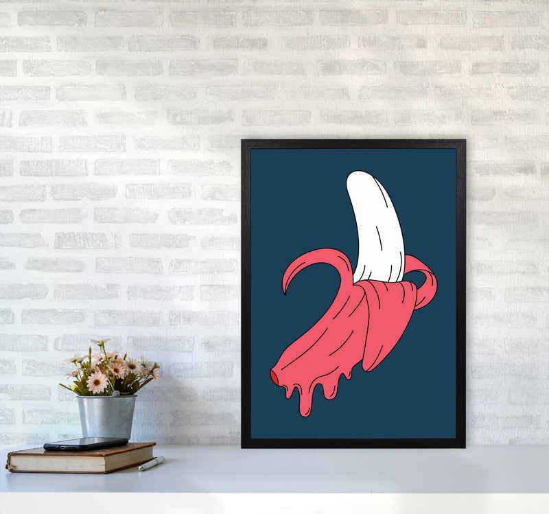 Melting Banana Art Print by Jason Stanley A2 White Frame