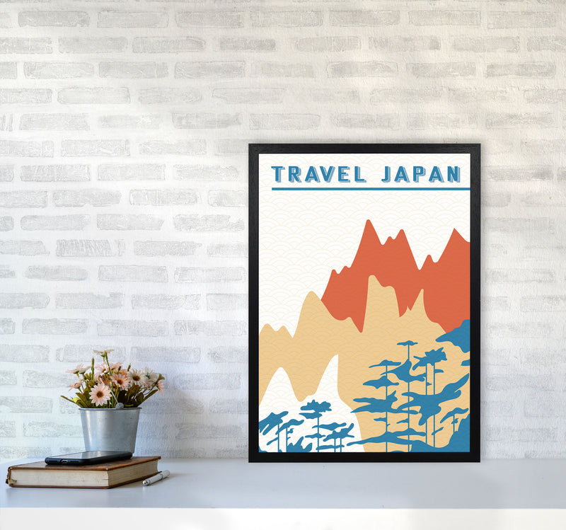Traval Japan Minimilism III Art Print by Jason Stanley A2 White Frame