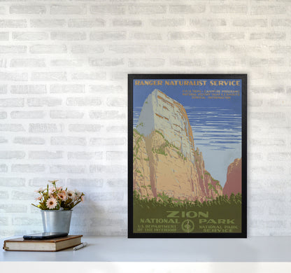 Zion National Park Art Print by Jason Stanley A2 White Frame
