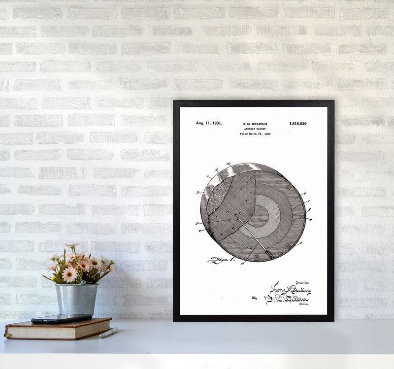 Archery Target Patent Art Print by Jason Stanley A2 White Frame