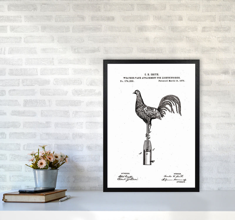 Weather Vane Patent Art Print by Jason Stanley A2 White Frame