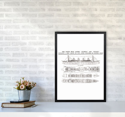 Titanic Patent 2 Art Print by Jason Stanley A2 White Frame