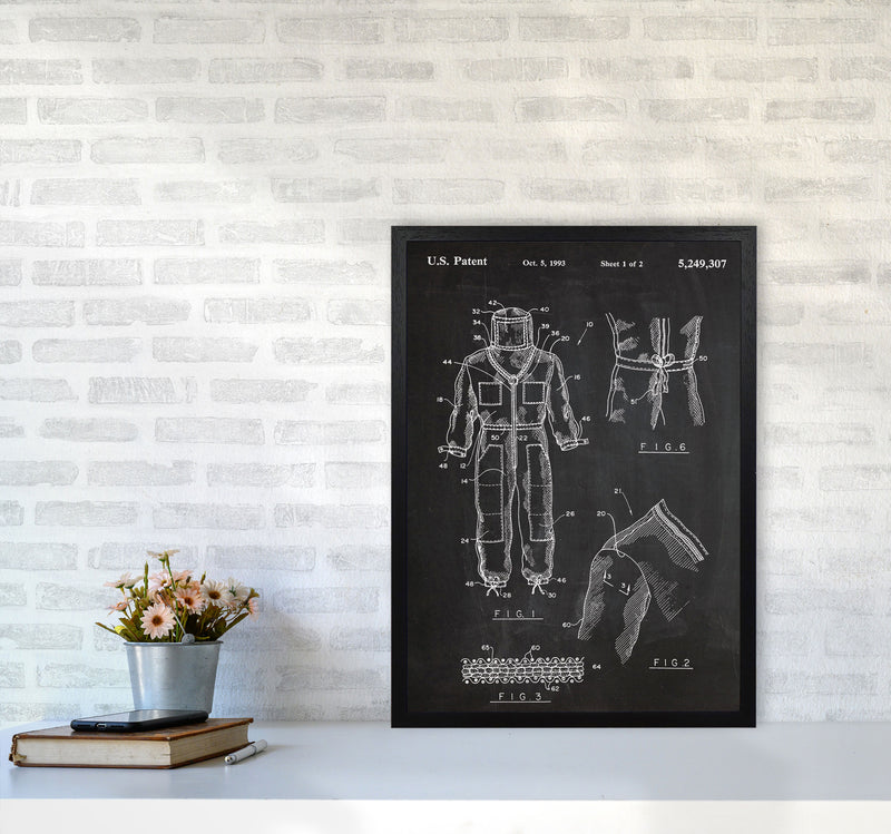 Bee Suit Patent Art Print by Jason Stanley A2 White Frame
