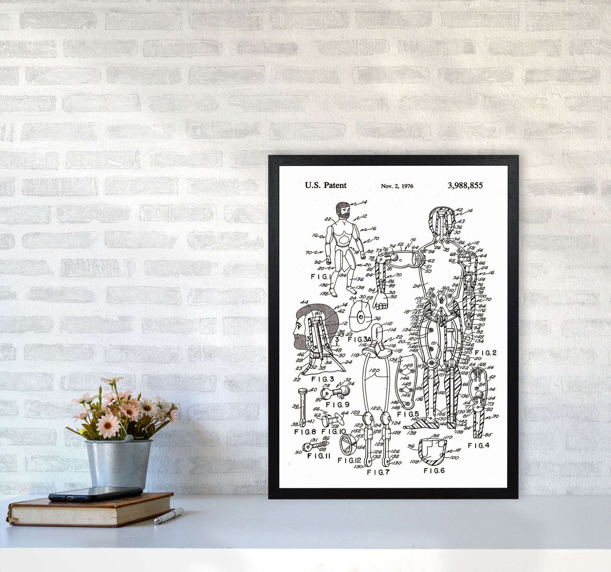 Kids Toy Patent Art Print by Jason Stanley A2 White Frame