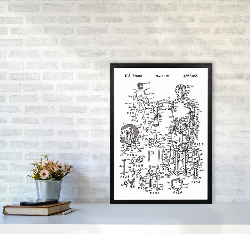 Kids Toy Patent Art Print by Jason Stanley A2 White Frame