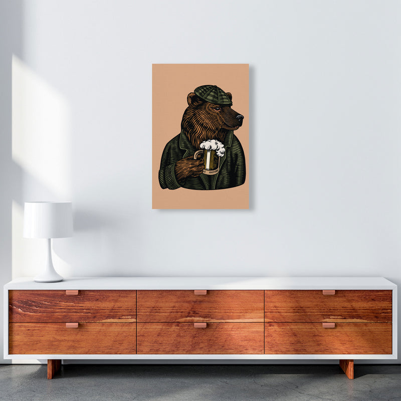 Frosty The Bear With A Frosty Beer Art Print by Jason Stanley A2 Canvas