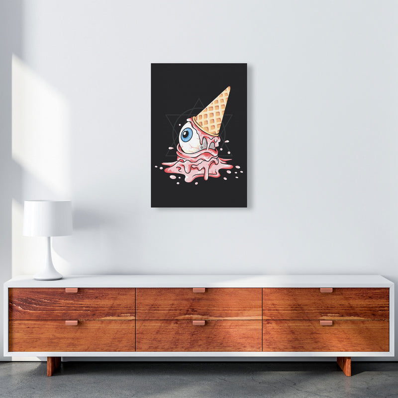 Strawberry Eyeball Icecream Art Print by Jason Stanley A2 Canvas
