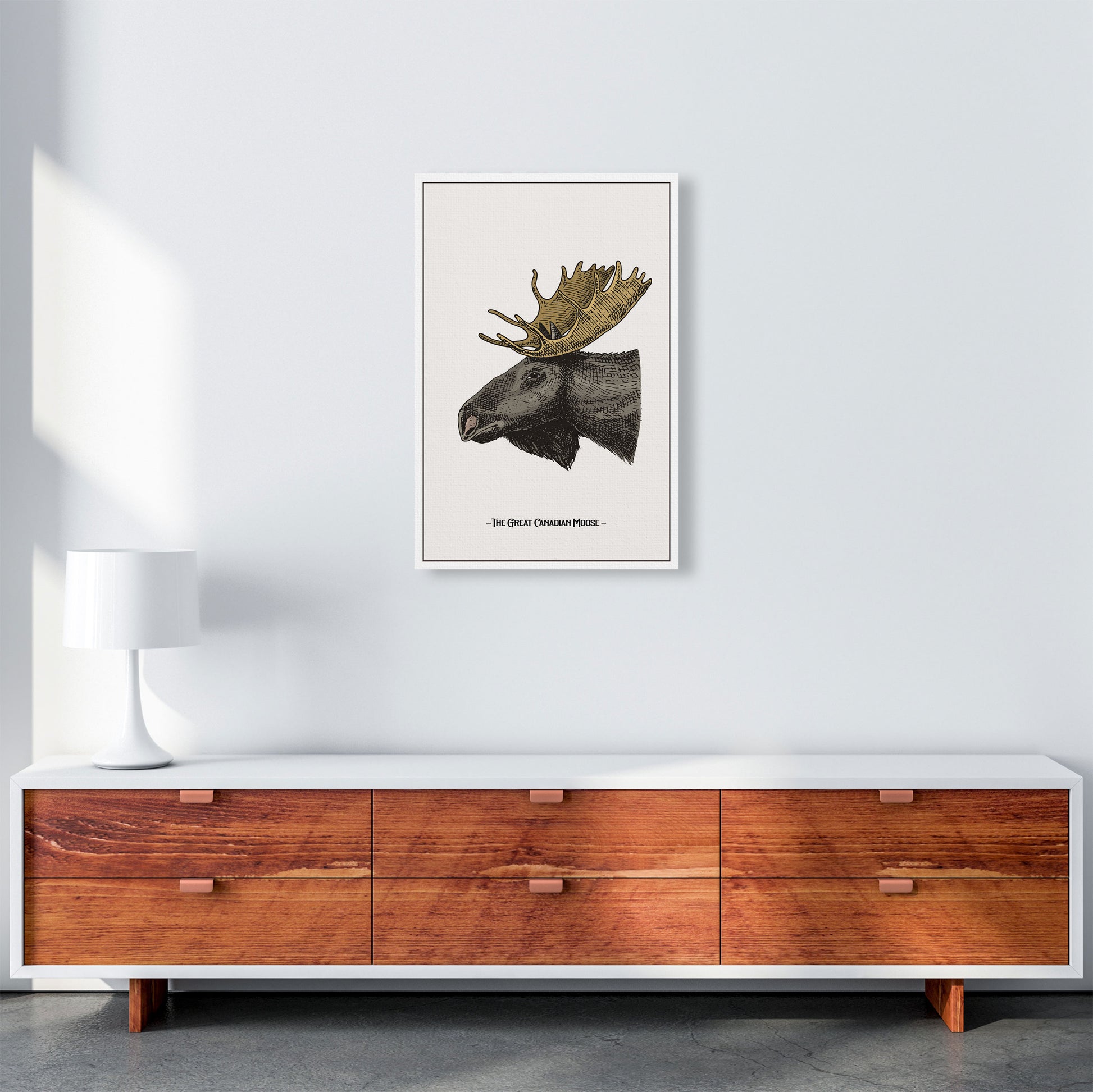 The Great Canadian Moose Art Print by Jason Stanley A2 Canvas