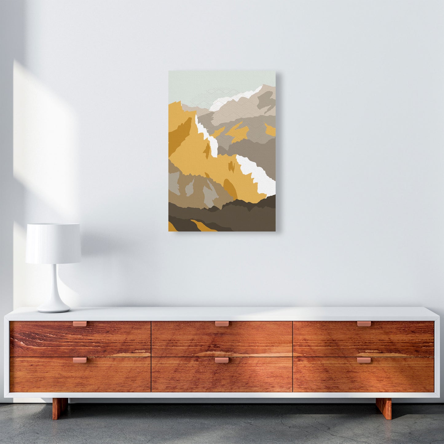 Japanese Mountain Scene Art Print by Jason Stanley A2 Canvas