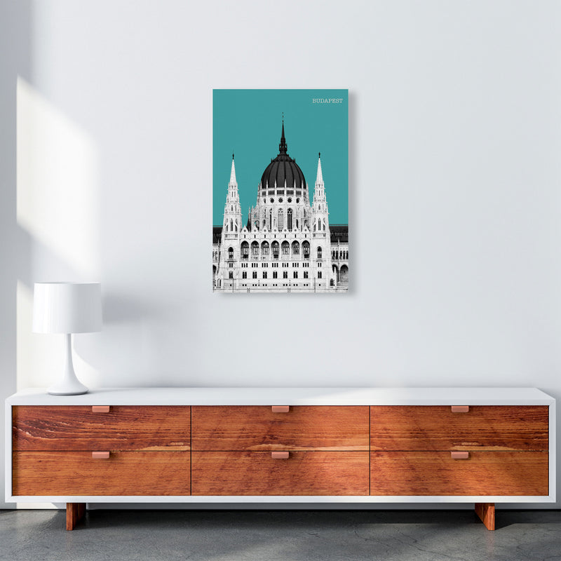 Halftone Budapest Green Art Print by Jason Stanley A2 Canvas