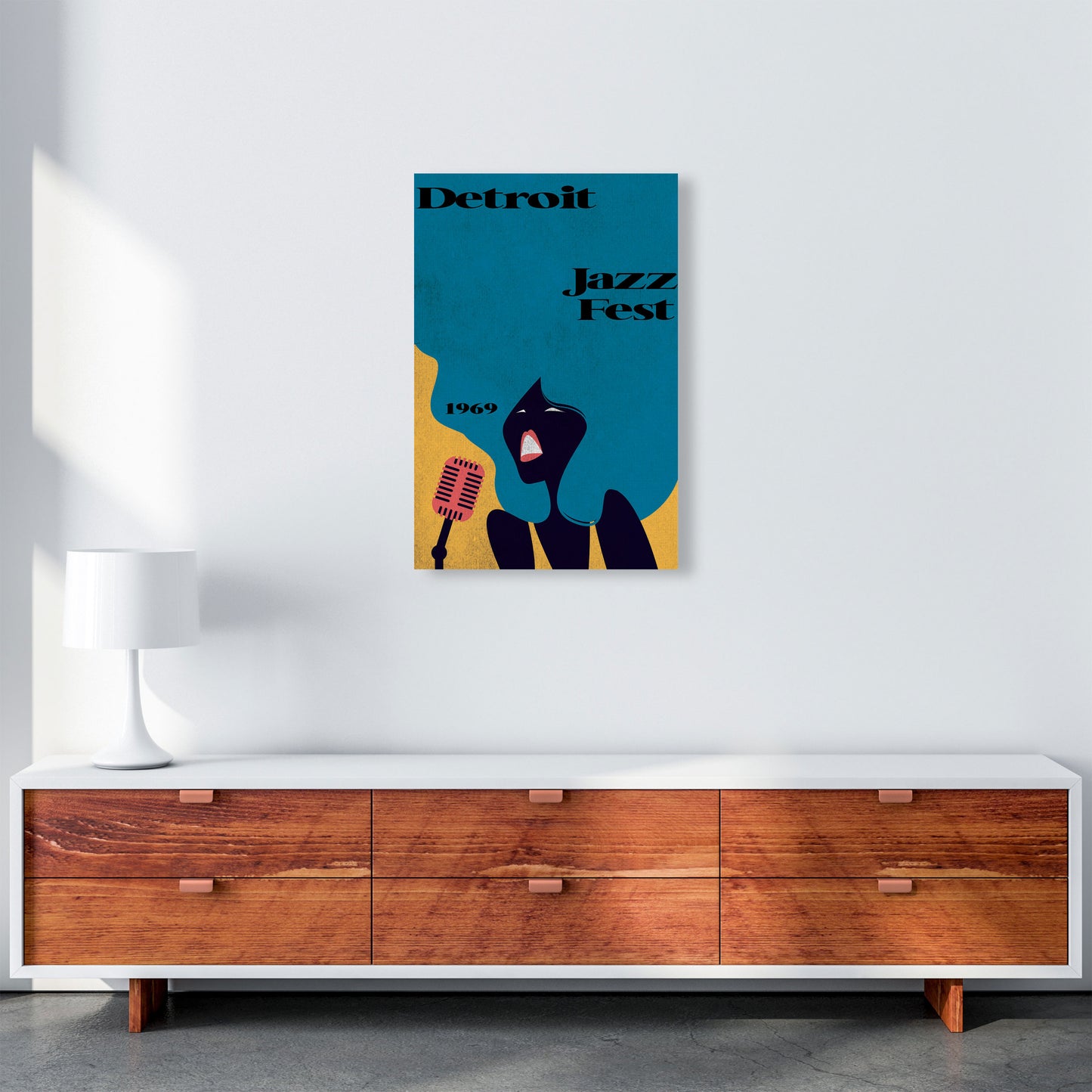 Detroit Jazz Fest 1969 Art Print by Jason Stanley A2 Canvas