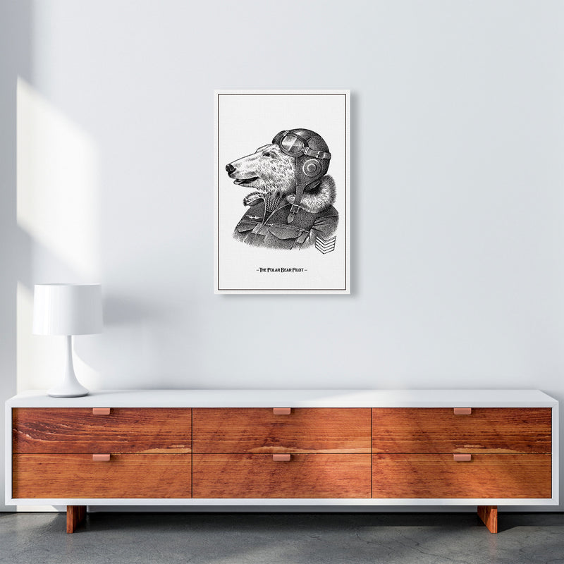 The Poler Bear Pilot Art Print by Jason Stanley A2 Canvas