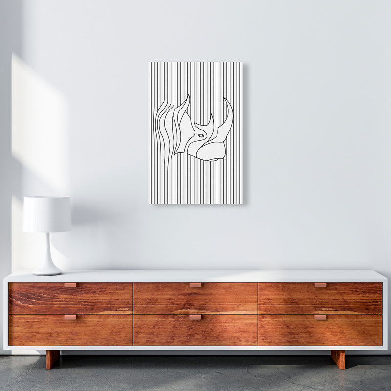 Line Drawing Rhino Art Print by Jason Stanley A2 Canvas