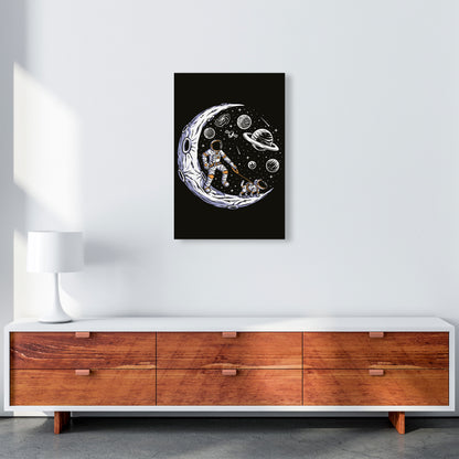 Doggie Moon Walks Art Print by Jason Stanley A2 Canvas