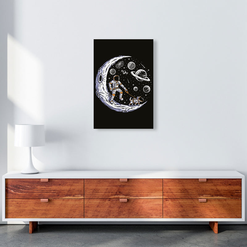 Doggie Moon Walks Art Print by Jason Stanley A2 Canvas