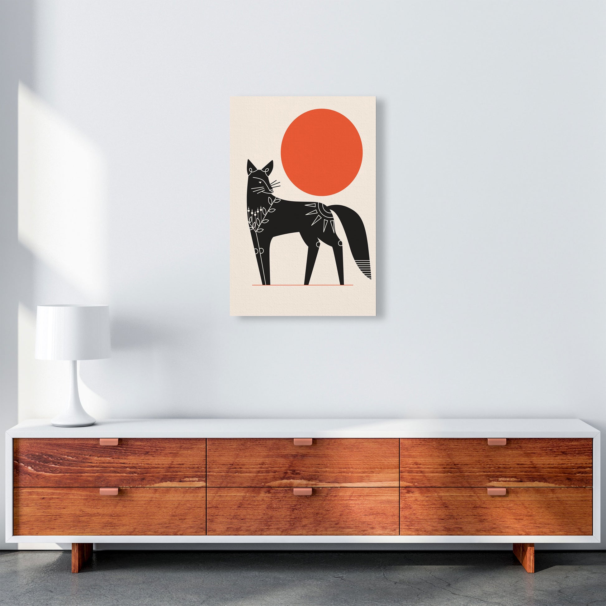 Fox And The Sun Art Print by Jason Stanley A2 Canvas