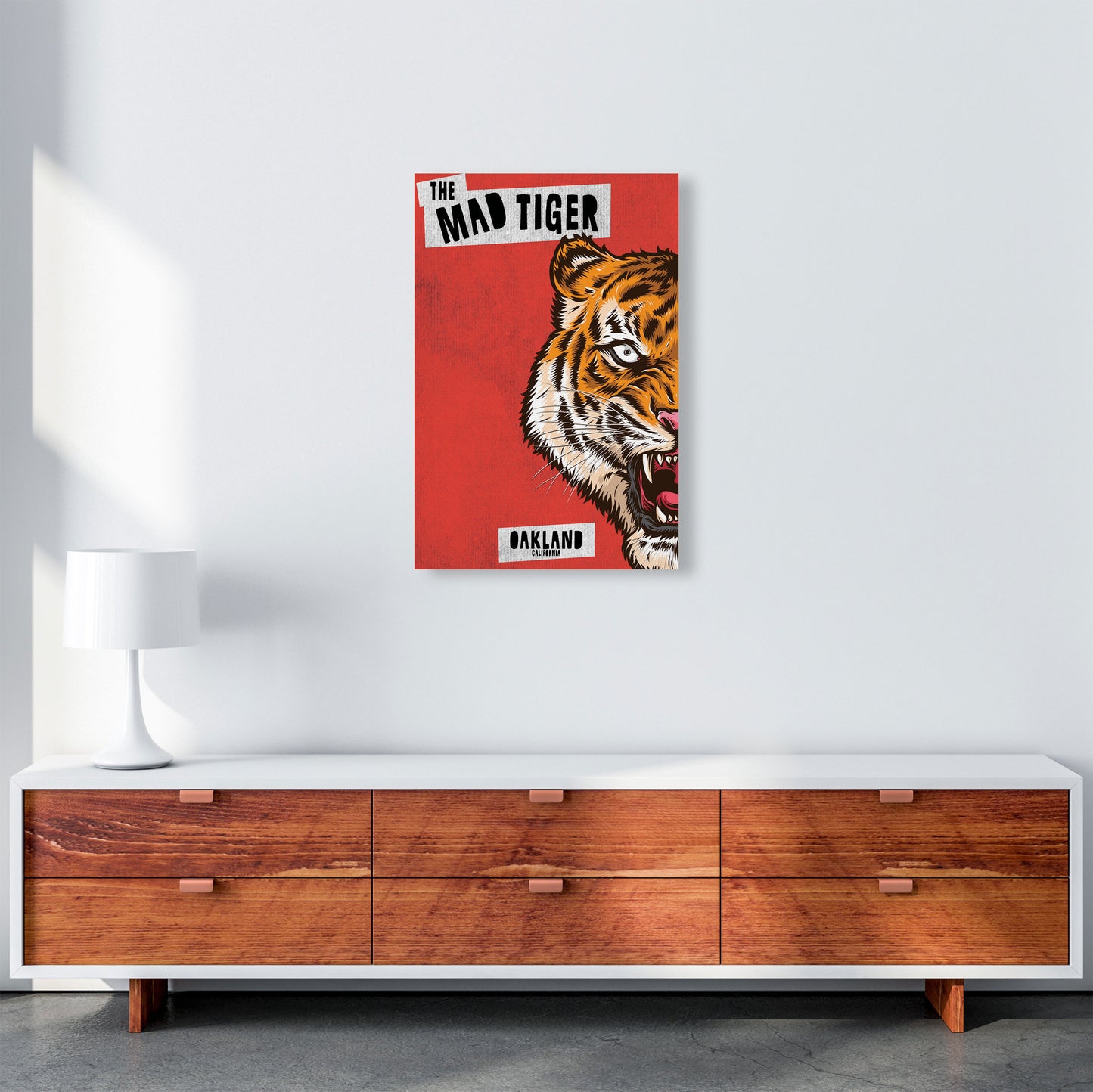 The Mad Tiger Art Print by Jason Stanley A2 Canvas