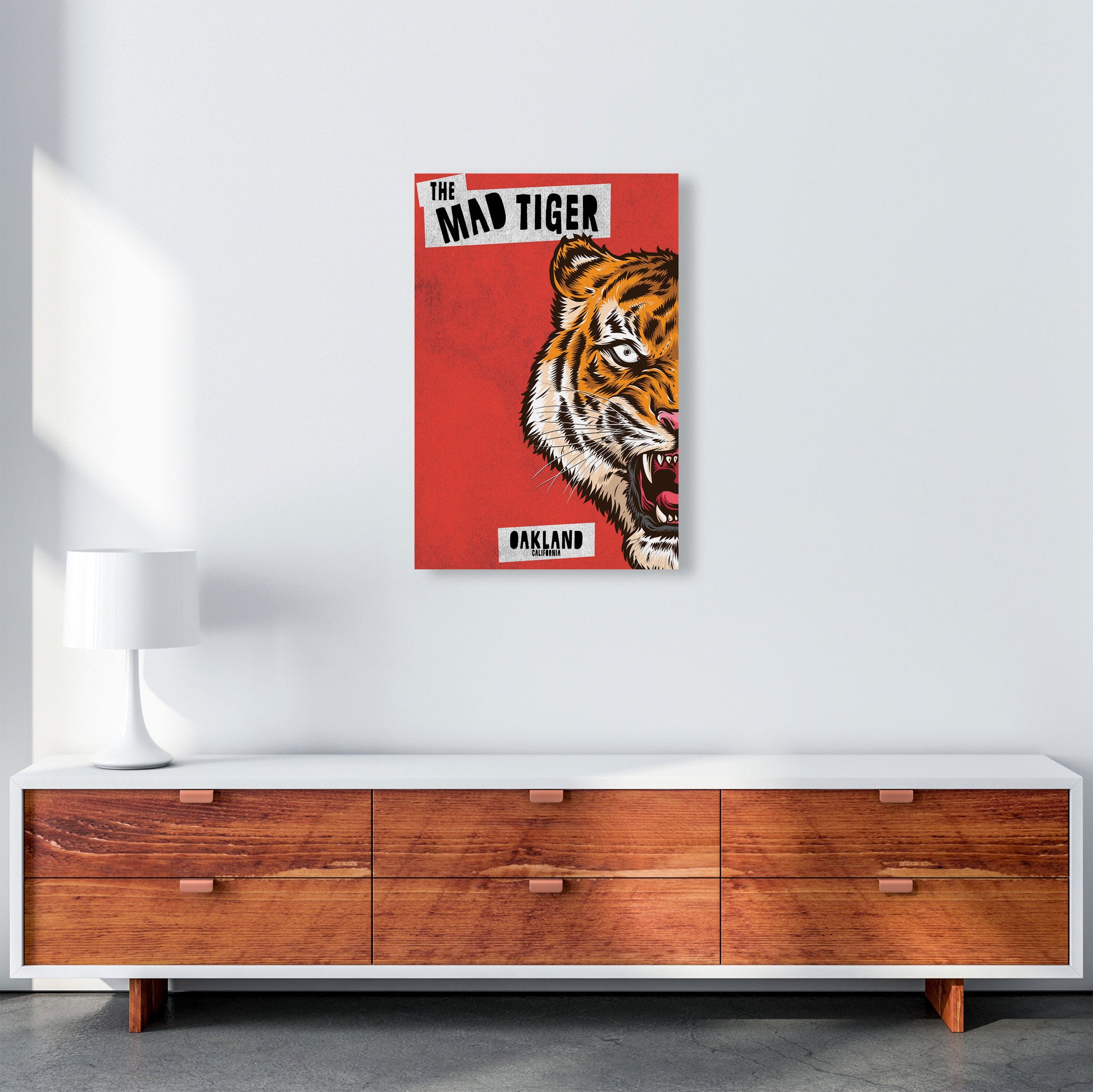 The Mad Tiger Art Print by Jason Stanley A2 Canvas