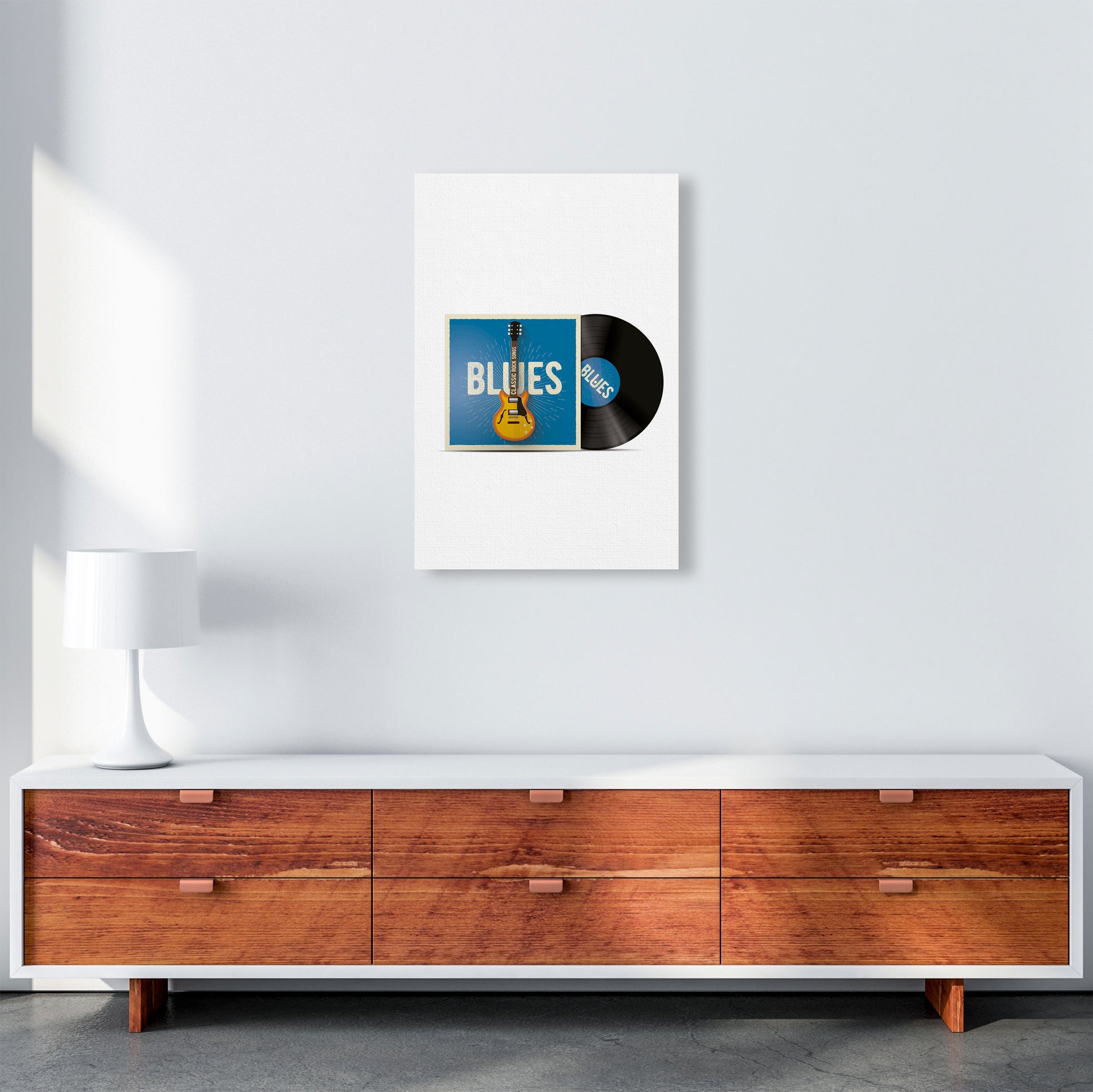 Blues Vinyl Art Print by Jason Stanley A2 Canvas