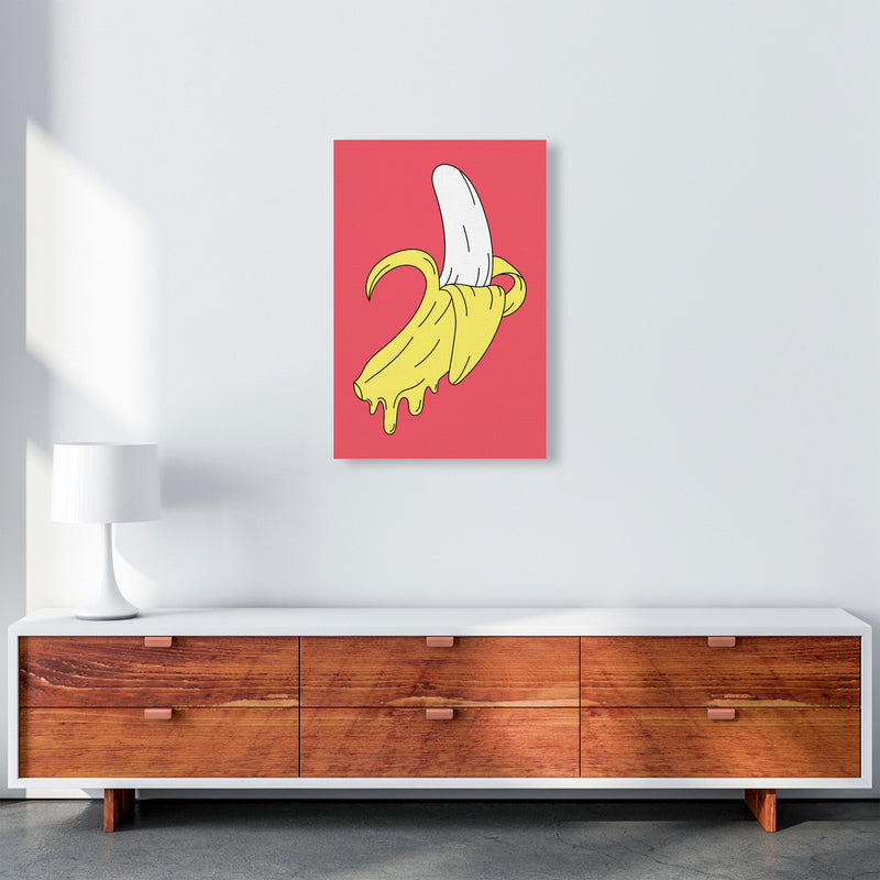 Melting Pink Banana Art Print by Jason Stanley A2 Canvas
