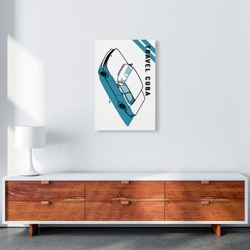 Travel Cuba Blue Art Print by Jason Stanley A2 Canvas