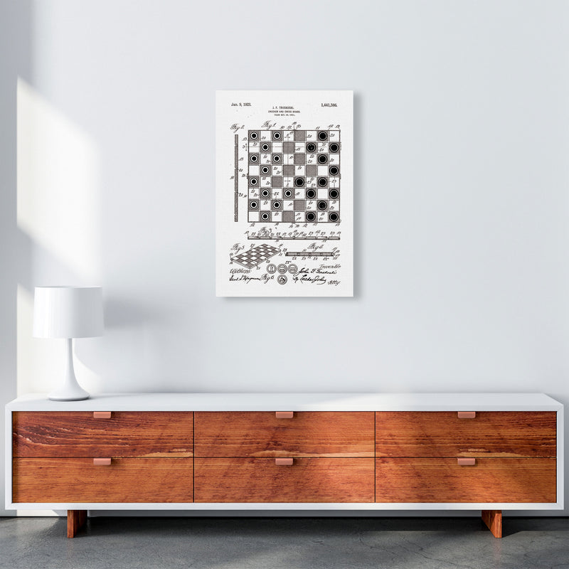 Chess And Checkers Board Patent Art Print by Jason Stanley A2 Canvas